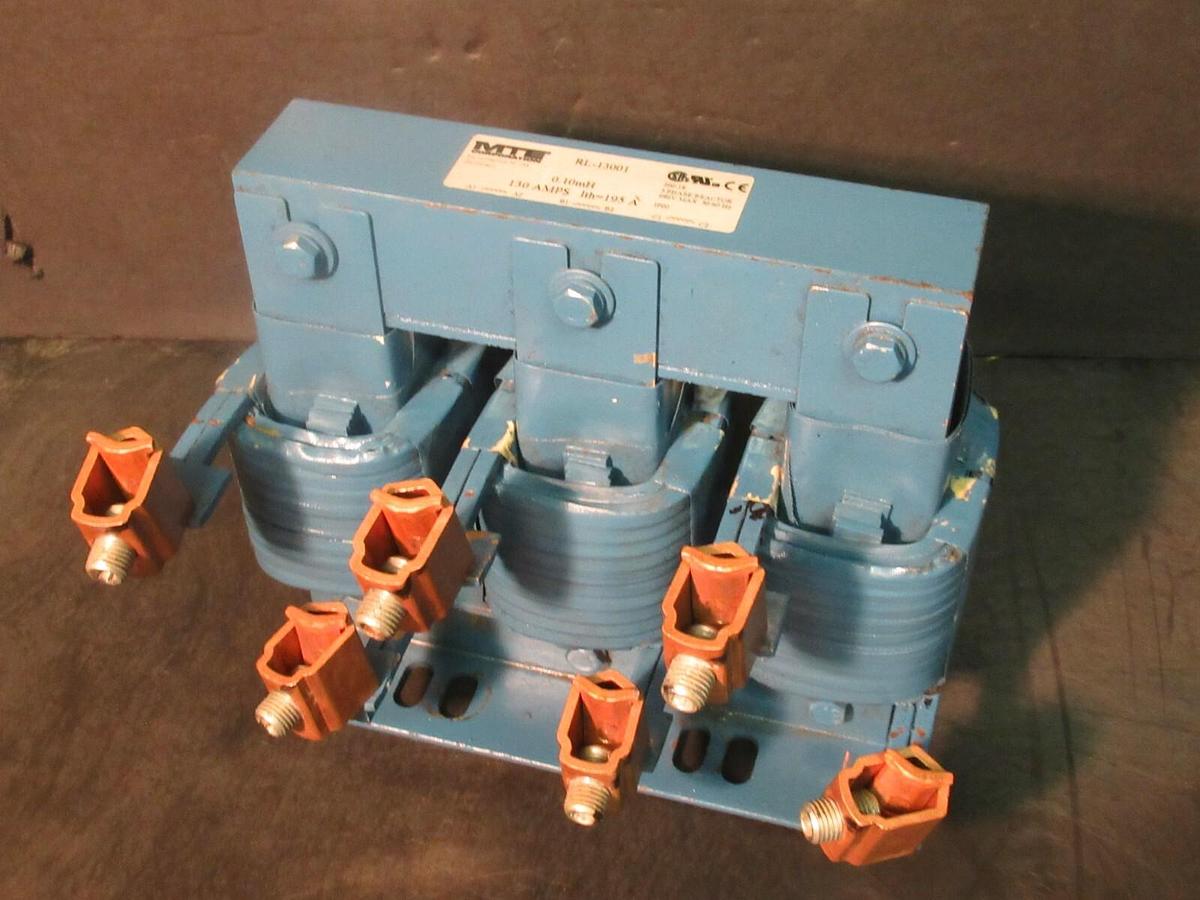 Used MTE CORPORATION 3 PH REACTOR CAT# RL-13001 P/N: 200-18 0.10 mH 130 AMP 600 V MAX