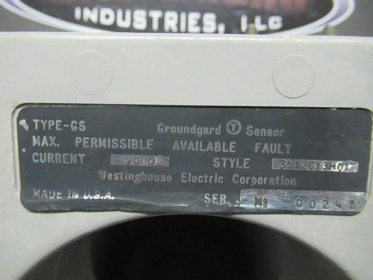 Used WESTINGHOUSE GROUNDGARD SENSOR TYPE-GS 2000 AMP 3512C13H01