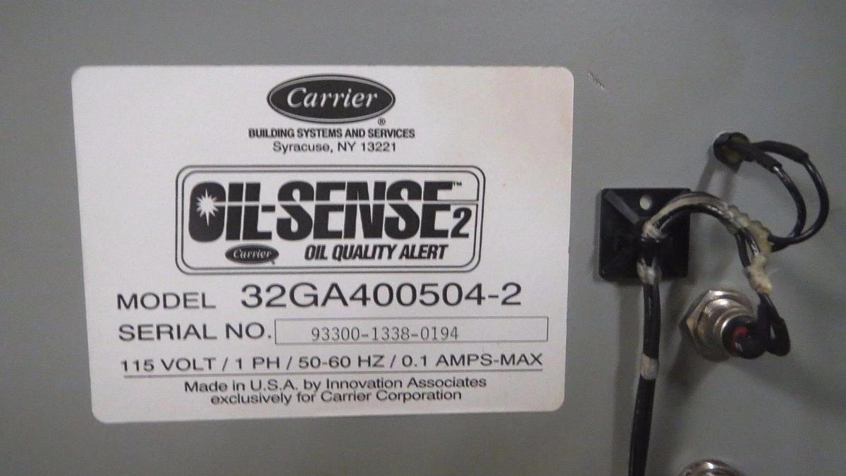 Used CARRIER OIL-SENSE 2 QUALITY SENSOR 115V 1 PHASE MODEL 32GA400504-2