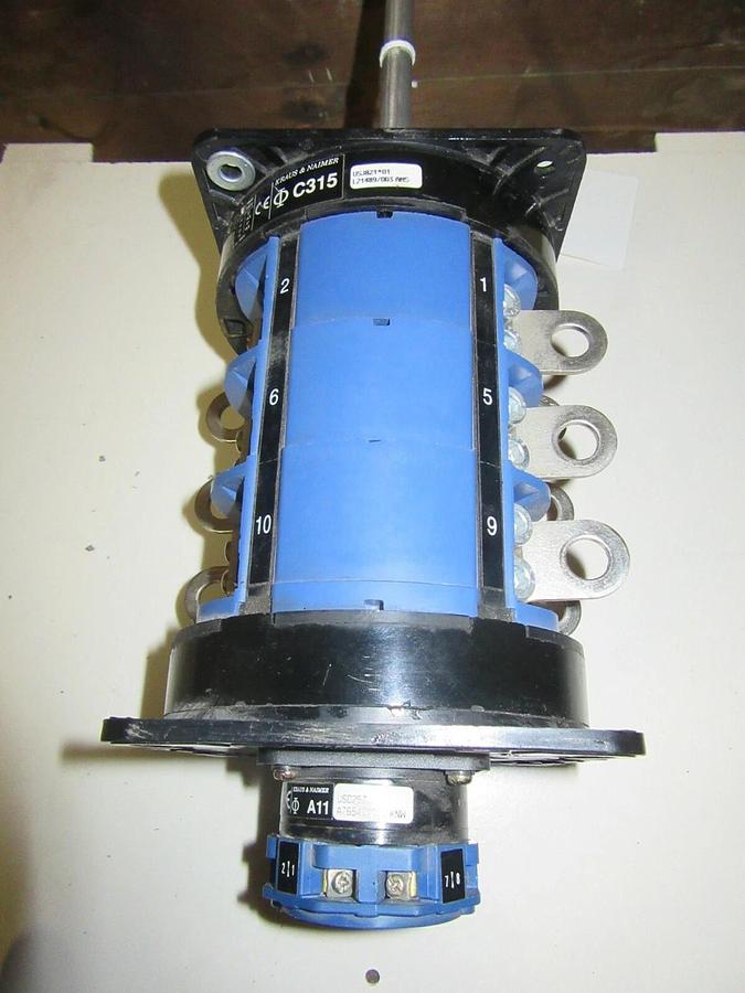 Used KRAUS & NAIMER 240 A C315 MULTI-POLE ROTARY DRUM SWITCH W/ A11 AUX 75 HP 480 VAC