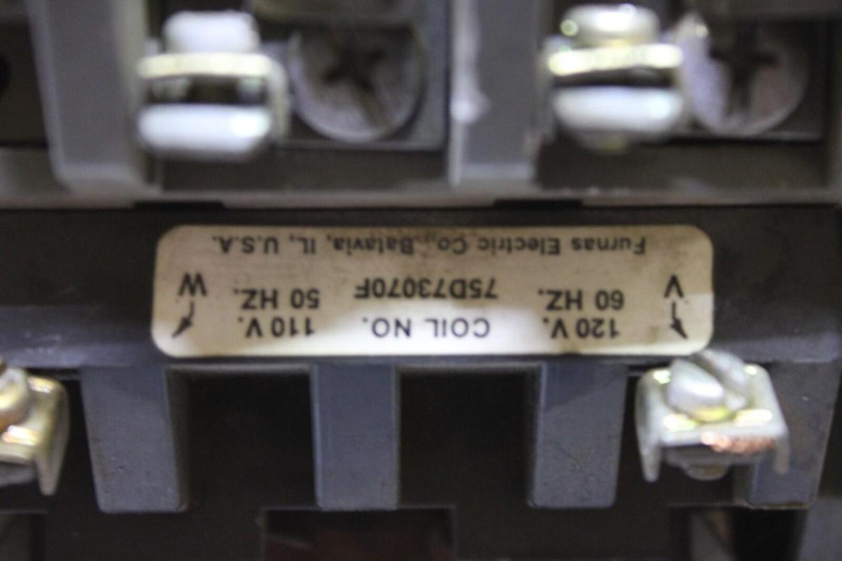 Used FURNAS STARTER 14FP32AF71 45 AMP NEMA 2 600V 25 HP 3-PHASE COIL: 120V