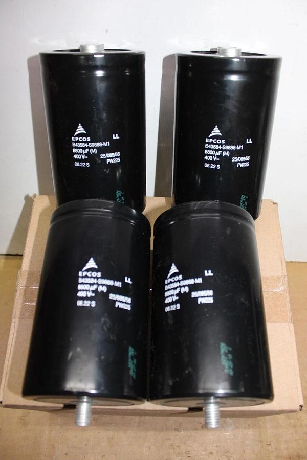 Used LOT OF 4 EPCOS CAPACITORS B43584-S9888-M1 8800uF 400VAC **WARRANTY INCLUDED**