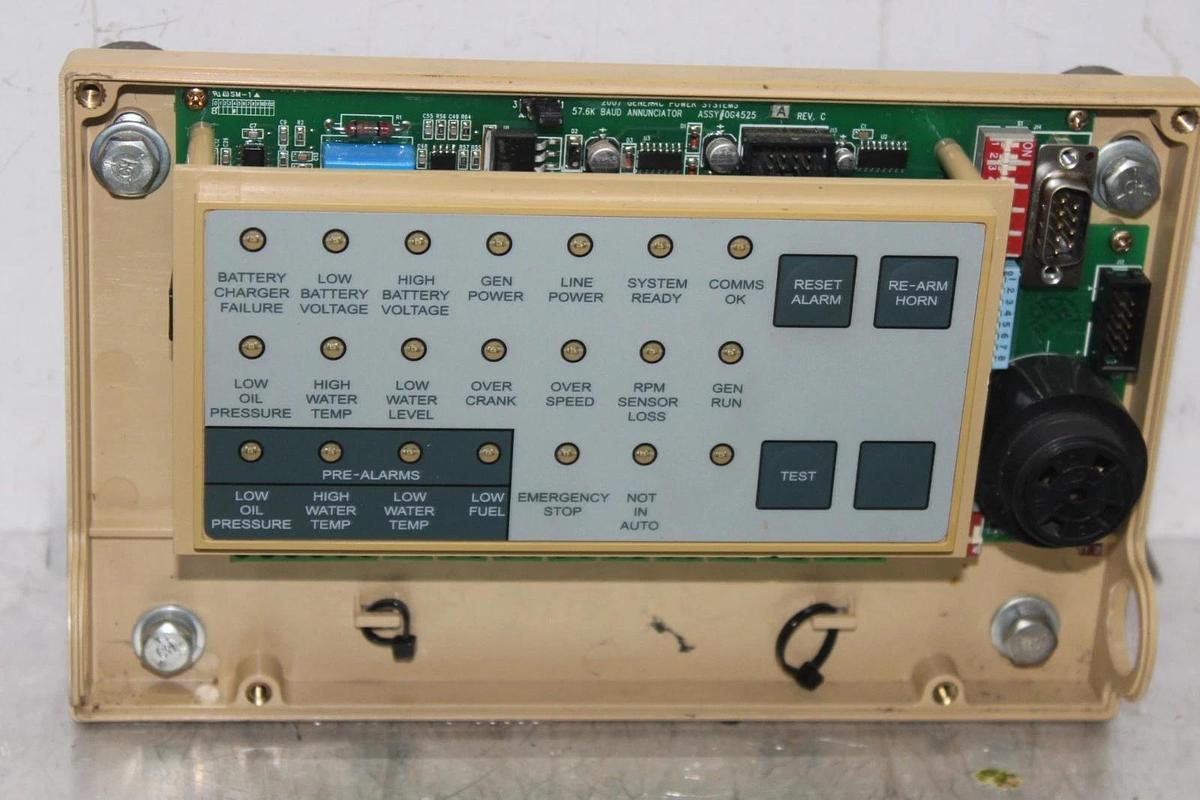 Used GENERAC GENERATOR LIGHT REMOTE ANNUNCIATOR ALARM CONTROL MODULE 0G5719 REV. B