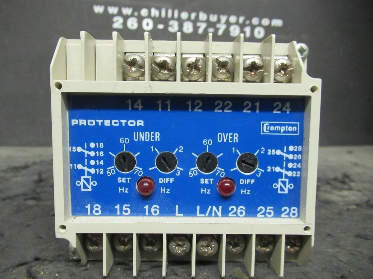 Used CROMPTON INSTRUMENTS 253-PHDU OVER ENERGIZE UNDER DE-ENERGIZE MONITOR RELAY