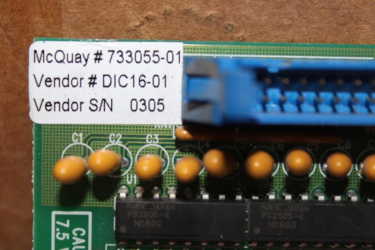 Used MCQUAY DIGITAL INPUT CIRCUIT BOARD 733055-01 006-000427-01 REV. B *WARRANTY*