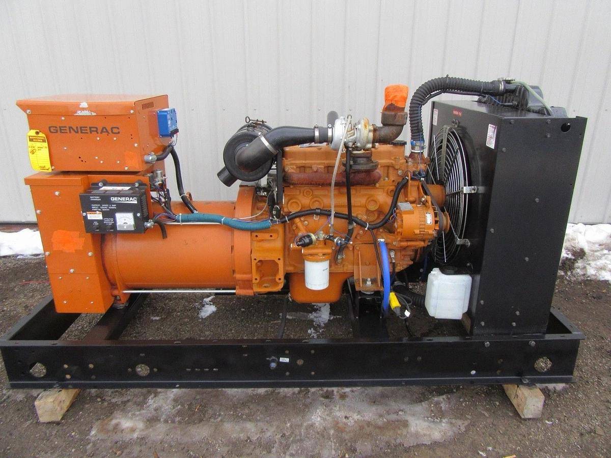 Used 50 KW DIESEL GENERATOR GENERAC 120/240 V 4.0 HINO ONLY 749 HOURS VIDEO SHIPPING
