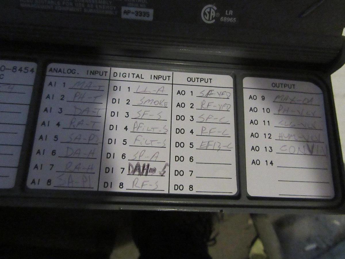 Used JOHNSON CONTROLS / METASYS DX-9100-8454 EXTENDED DIGITAL CONTROLLER 24 VAC