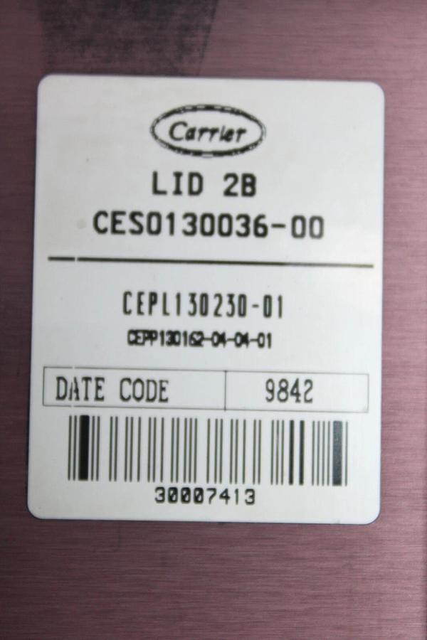 Used CARRIER COMFORT NETWORK CHILLER DISPLAY CEPL130230-01 CESO130036-00