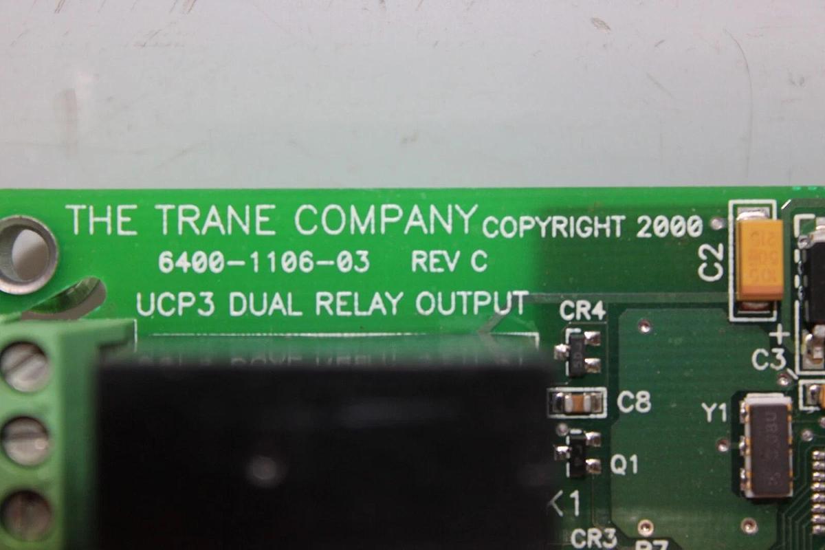 Used TRANE UCP3 DUAL RELAY OUTPUT BOARD X13650733-05 REV. D 6400-1106-03 REV. C