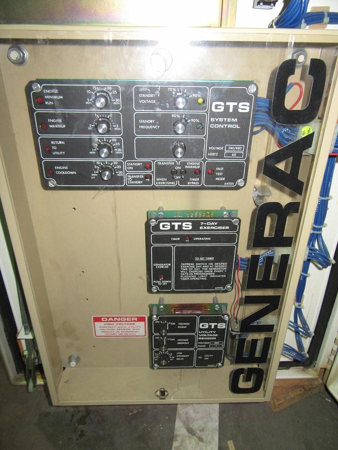 Used 150 AMP GENERAC GTS ATS AUTOMATIC TRANSFER SWITCH 250 V 1 PH 2 POLE NEMA 1 ENCL