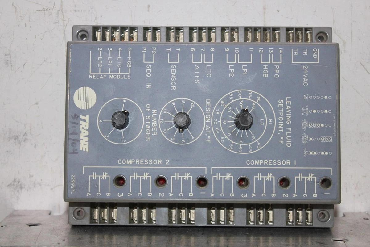 Used TRANE CHILLER CONTROL MODULE 229927L W7900A10006 24 VOLT 12 VA **WARRANTY**