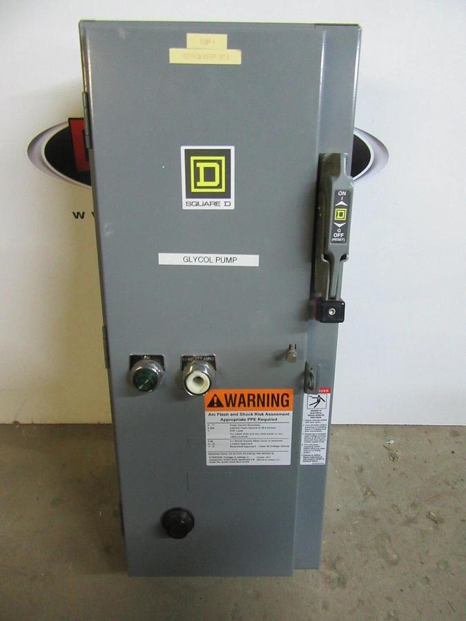 Used SQUARE D COMBINATION STARTER 8538SDG14 W/ 8536SDO1H10S 60 AMP 600 VAC SIZE 2