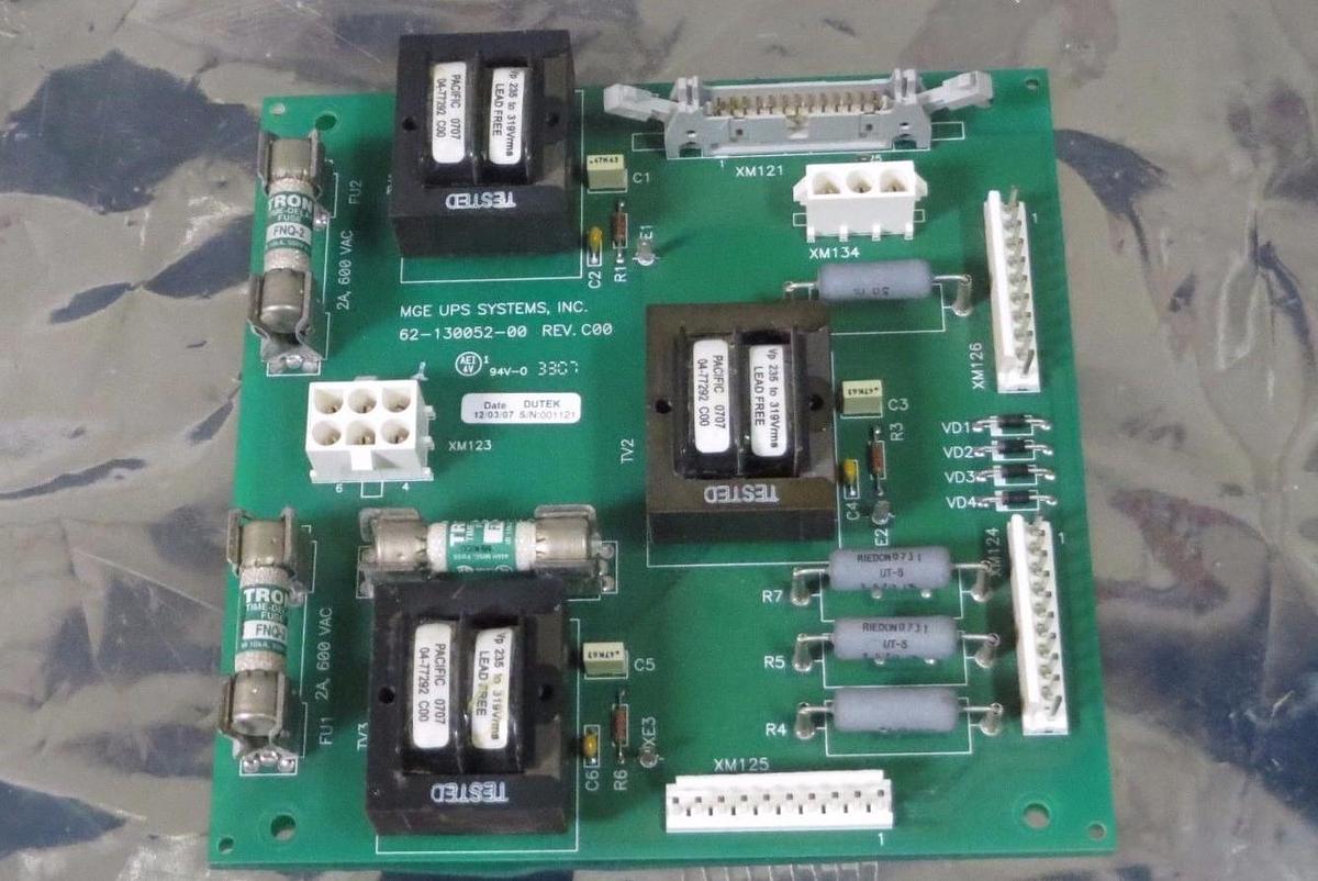 Used MGE UPS SYSTEMS CIRCUIT BOARD ACUZ MODEL: 72-130052-00 REV C