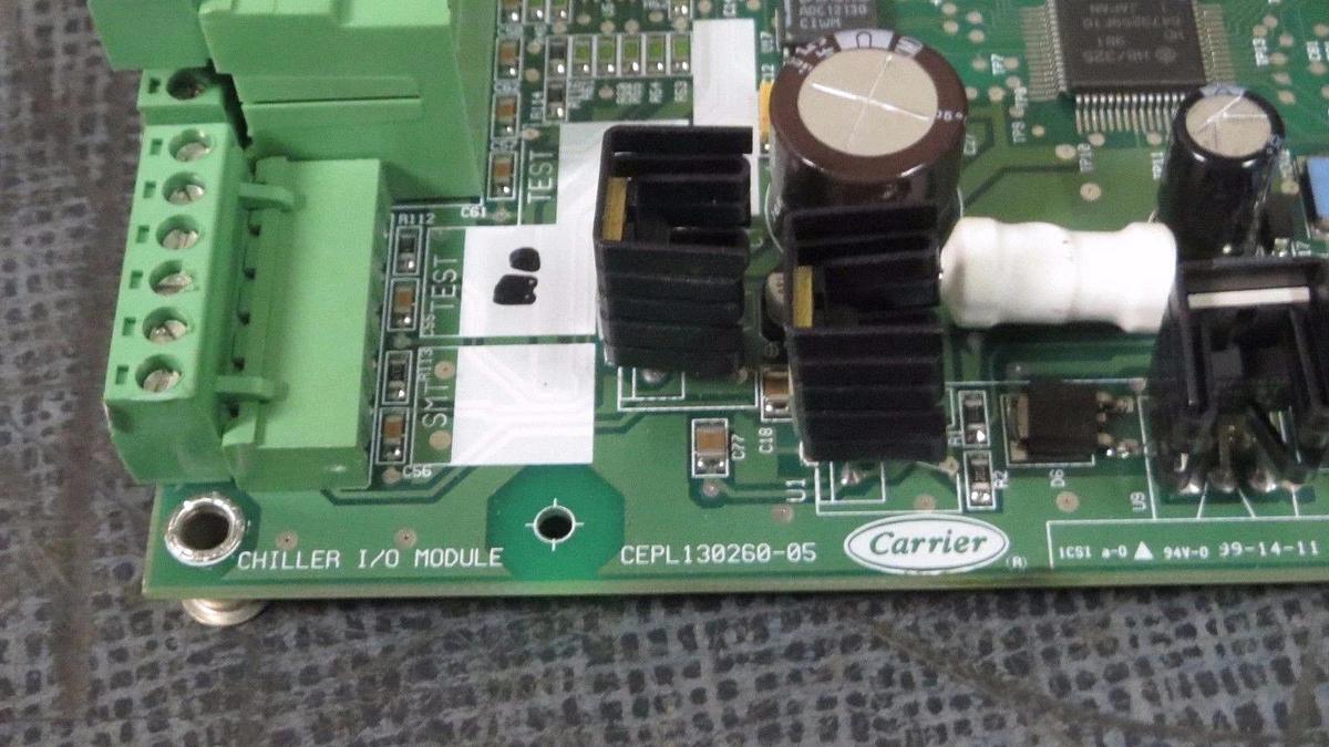 Used CARRIER CHILLER I/O MODULE CIRCUIT BOARD MODEL: CEPL130260-05 *INCLUDES WARRANTY