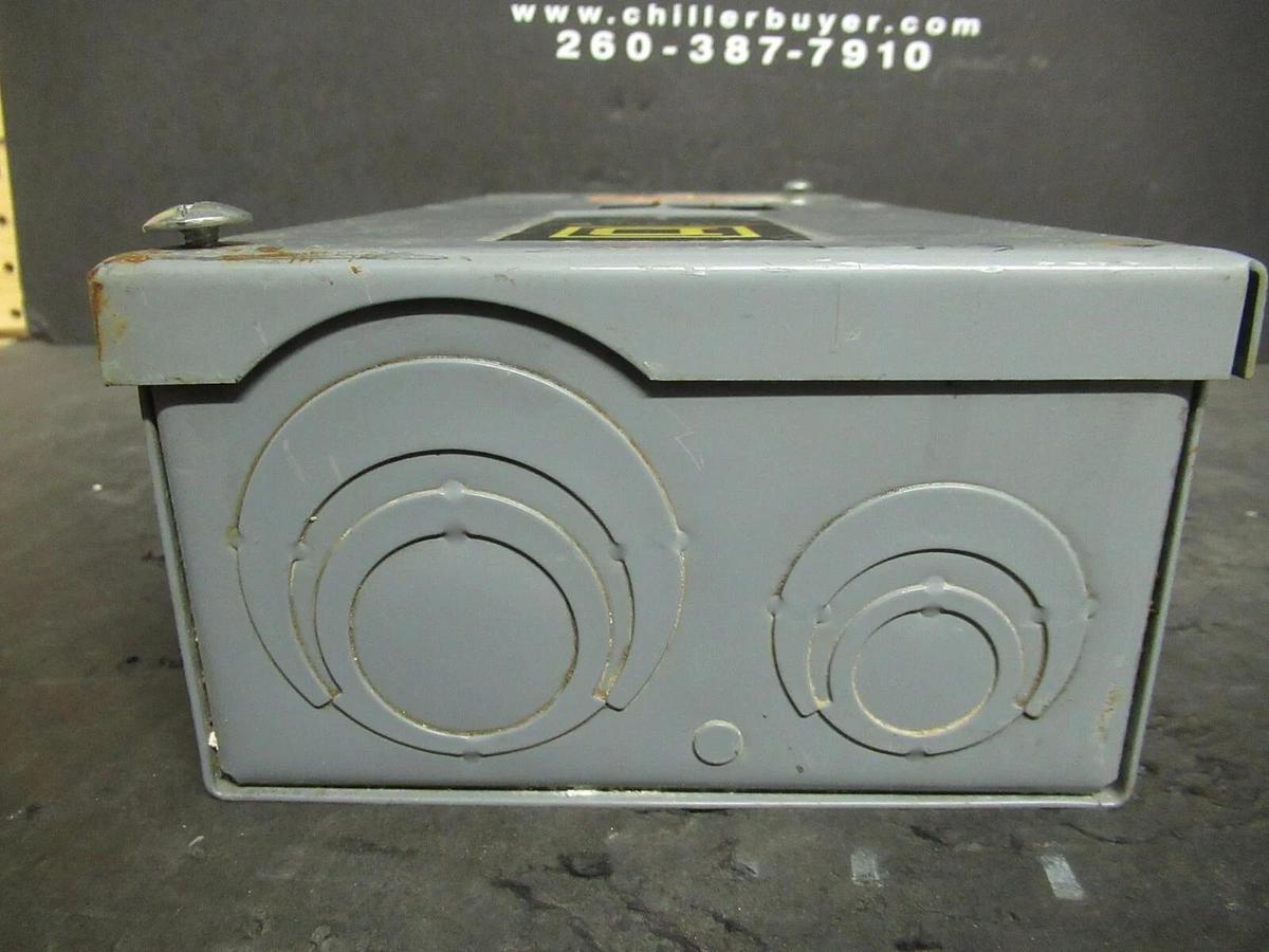 Used SQUARE D CIRCUIT BREAKER ENCLOSURE NEMA 1 100 AMP MAX 240 VAC 3 PHASE QO3100BN