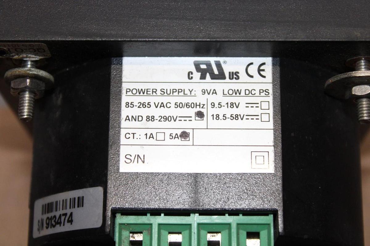 Used ADVANCED POWER TECHNOLOGIES DISPLAY APN-1372-02 9VA 265VAC LOAD VOLTAGE MONITOR