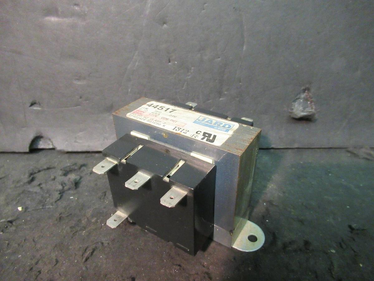 Used 0.04 KVA (40 VA) JARD OPEN CONTROL TRANSFORMER 240 208 120 V TO 24 VAC 44517
