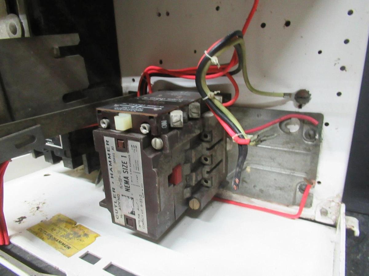 Used CUTLER HAMMER MOTOR STARTER CONTROL 12" W/ A10CN0 NEMA SIZE 1 3 AMP 600 VAC