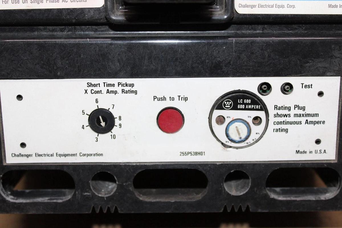 Used CHALLENGER CIRCUIT BREAKER CSL3600F 600 AMP 600 VAC 3-POLE **WARRANTY**
