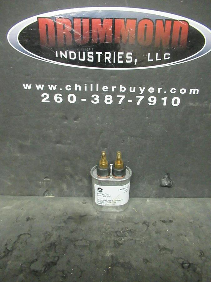 Used GE GENERAL ELECTRIC ALUMINUM CASED 2uF NON PCB CAPACITOR A97F8670S DIELEKTROL