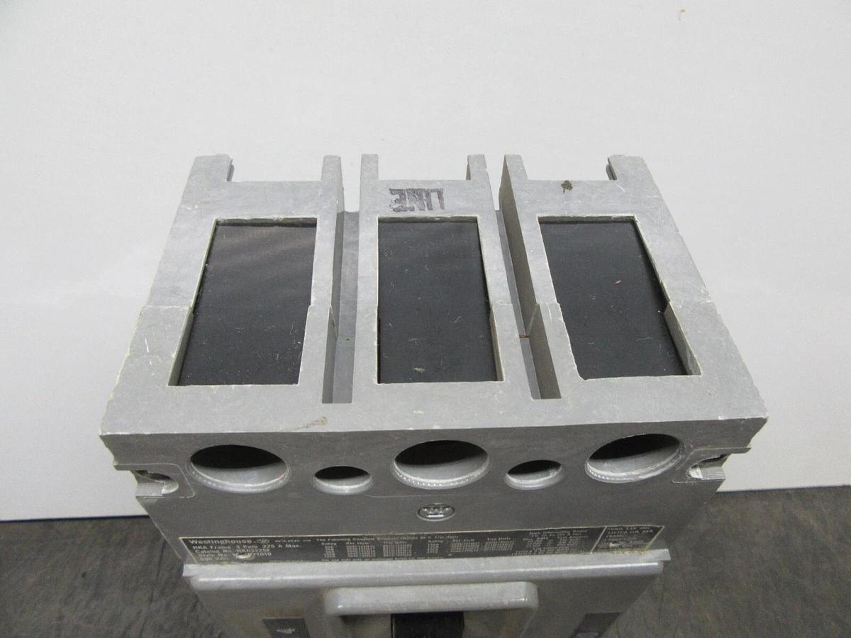 Used WESTINGHOUSE CIRCUIT BREAKER HKA3225F 3-POLE 225 AMP FRAME 200 AMP TRIP 600 VAC