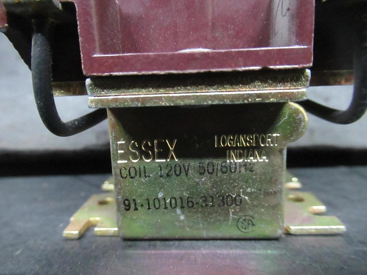 Used ESSEX CONTACT RELAY 91-101016-31300 125/250 VOLT 1/2 HP COIL: 120 VOLT
