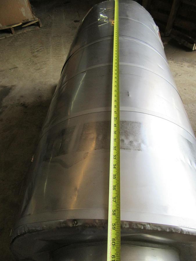 Used 5' FTHOSPITAL GRADE GENERATOR MUFFLER EXHAUST SILENCER ENCASED 4" INLET OUTLET