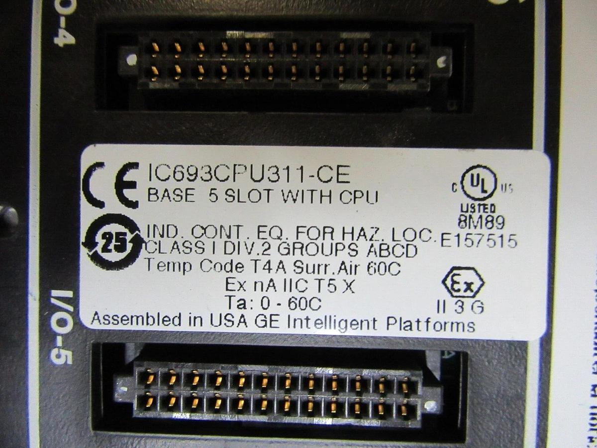 Used GE FANUC POWER SUPPLY MODULE AND 5-SLOT BASE IC693PWR331E IC693CPU311-CE