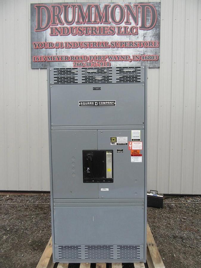 Used 1600 A SQUARE D ENCLOSED 500 VDC QED POWER BREAKER SWITCH NEMA 1 PAF361600DC1286