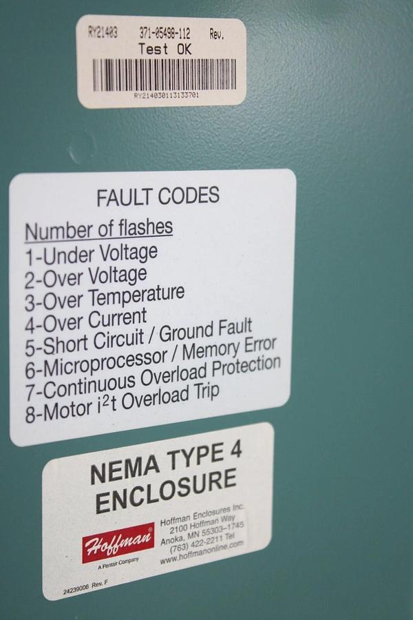 Used YORK CHILLER OPTISPEED VSD VSD351-K-46 W/ 371-04118-111 CONTROL PANEL