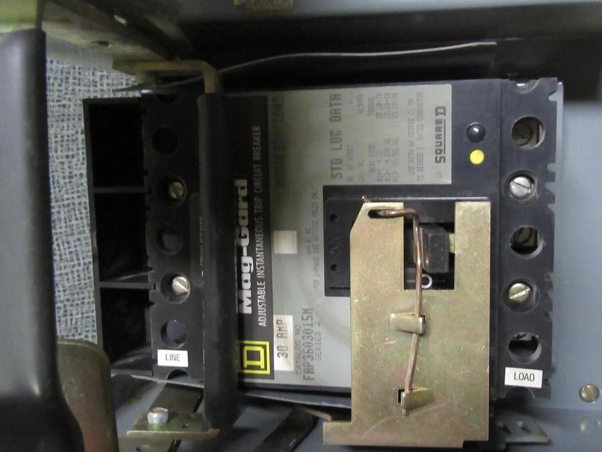 Used SQUARE D MODEL 5 MCC 12" FEEDER BUCKET W/ 30 AMP FAP3603015M FAL3603015M BREAKER