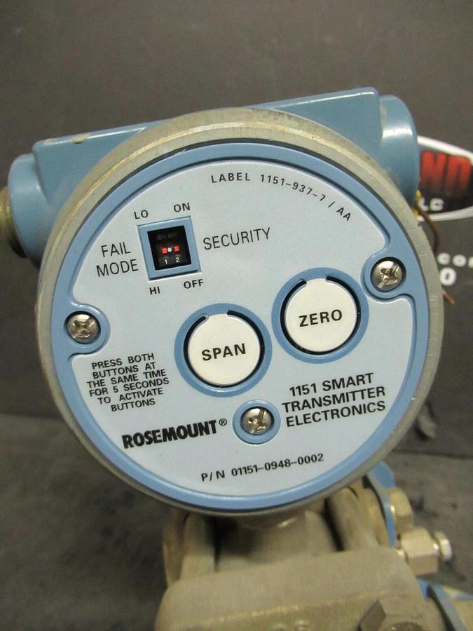 ROSEMOUNT ALPHALINE PRESSURE TRANSMITTER  1151 SMART 90067-0514-0044 REV. BK