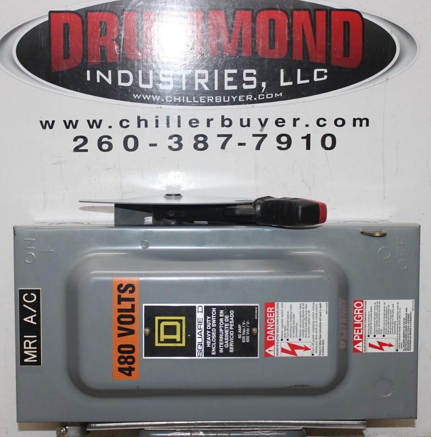 Used SQUARE D HEAVY DUTY SAFETY DISCONNECT SWITCH H362 60 AMP 600 VAC *WARRANTY*