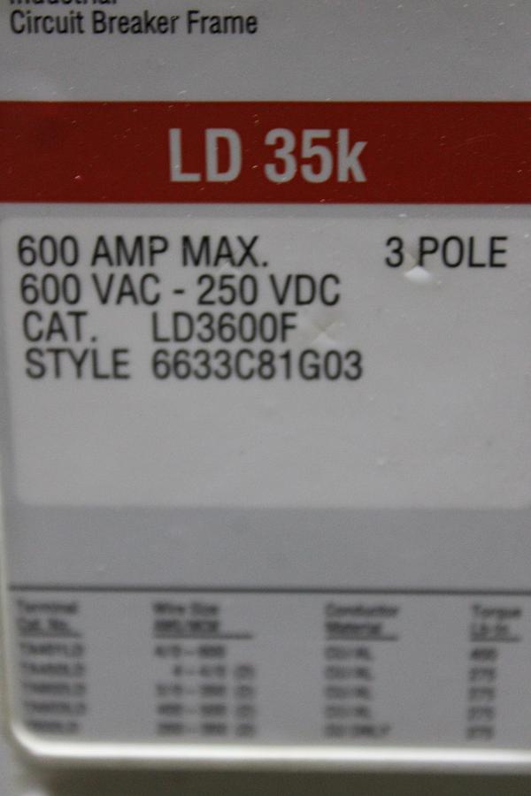 Used GENERAL ELECTRIC MICROVERSA PM TRIP UNIT A216LSIGMR 600 AMP