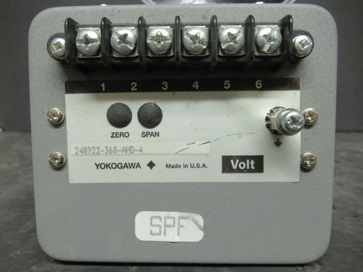 Used JUXTA YOKOGAWA AC POWER TRANSDUCER 248922-360-AHD-4 IN: 0-300 VAC OUT: 4-20MA DC