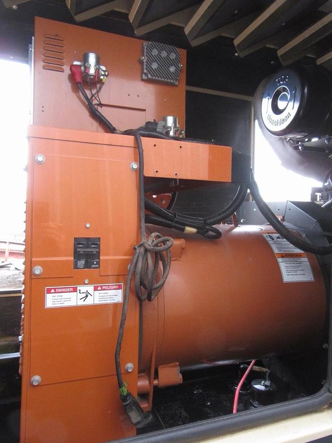 Used 60 KW DIESEL GENERATOR GENERAC 120/240 VOLT ONLY 500 HRS SOUND ENCLOSED VIDEO