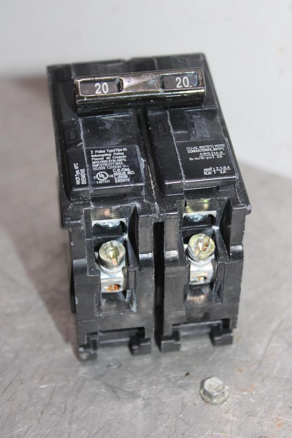 LOT OF 5 NEW SURPLUS SIEMENS BRREAKER B120 20 AMP 120/240V 1-POLE