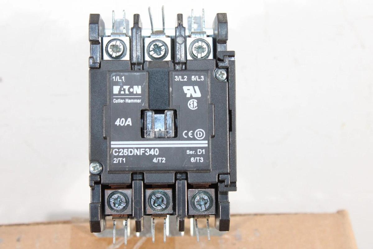 Used EATON CONTACTOR C25DNF340 40 AMP 600 VAC 20 HP 3-POLE **WARRANTY**
