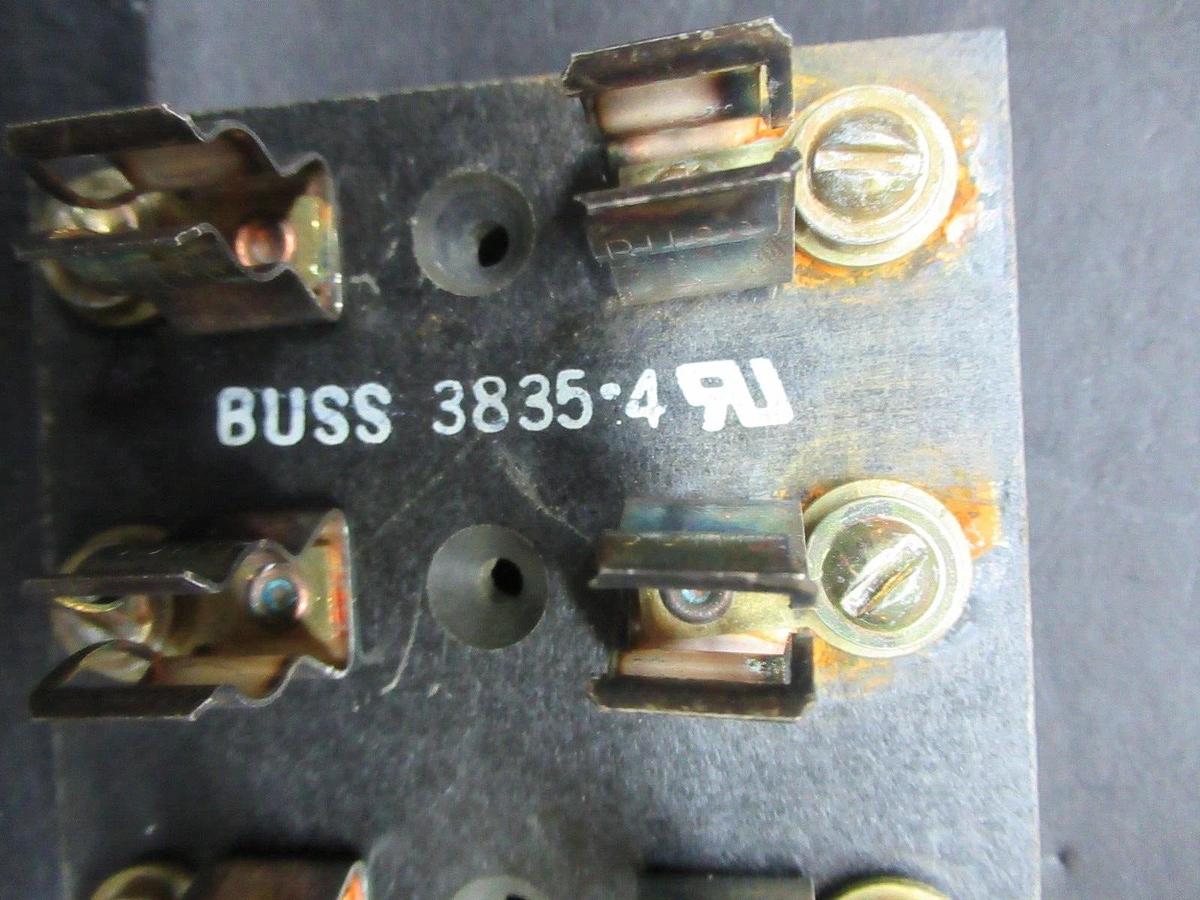 Used BUSS FOUR POLE FUSE BLOCK 3835-4 **WARRANTY INCLUDED**