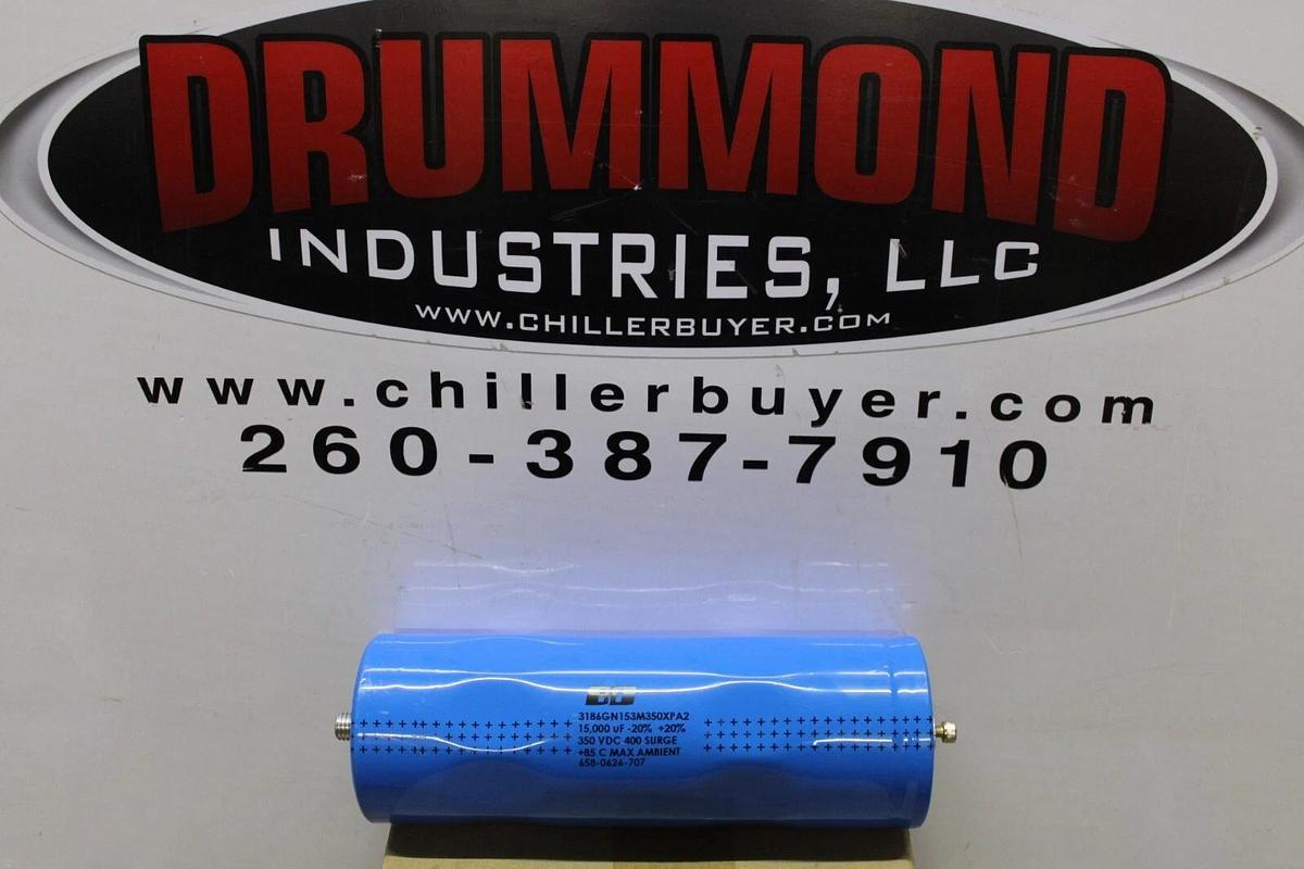 Used BC CAPACITOR 3186GN153M350XPA2 658-0626-707 350 VDC 400 SURGE 15000uF ± 20%
