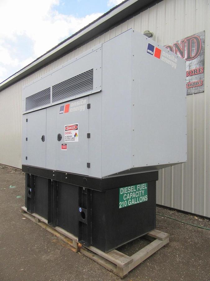 Used 30 KW DIESEL GENERATOR MTU 120/240V JOHN DEERE SOUND ENCLOSED 196 HRS VIDEO