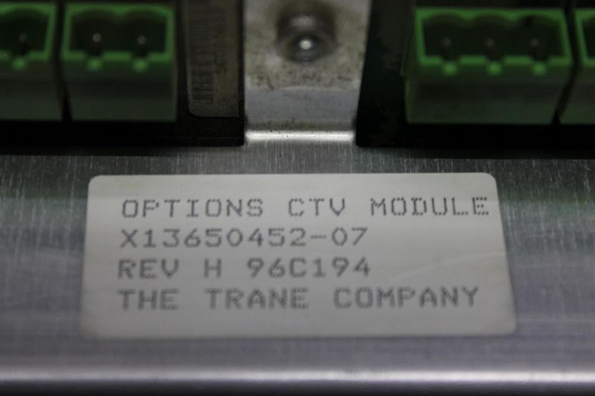 Used TRANE CHILLER OPTIONS CTV MODULE X13650452-07 REV. H **WARRANTY INCLUDED**
