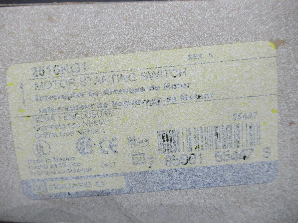 NEW SURPLUS SQUARE D FHP MANUAL MOTOR STARTER 2510NG1 ENCLOSURE TYPE 1 10 HP 30A