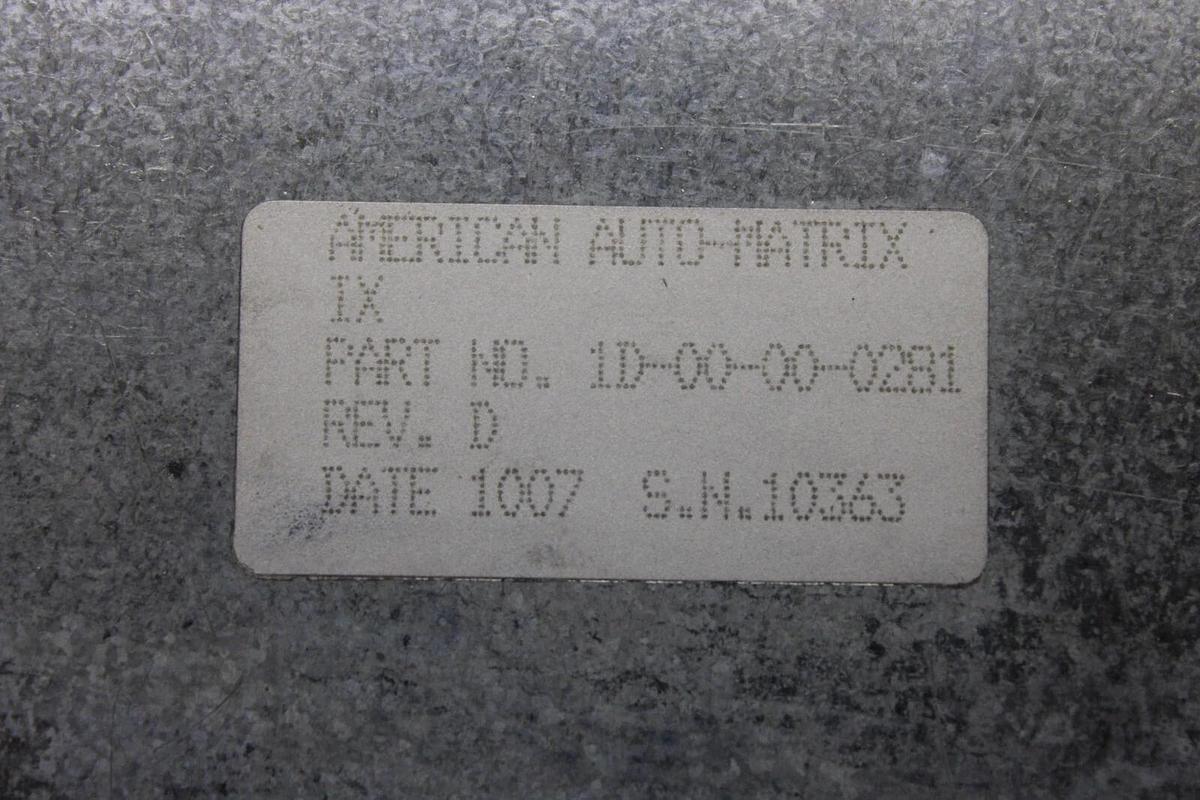 Used AMERICAN AUTO MATRIX IX1 1D-00-00-0281 REV. D **WARRANTY INCLUDED**
