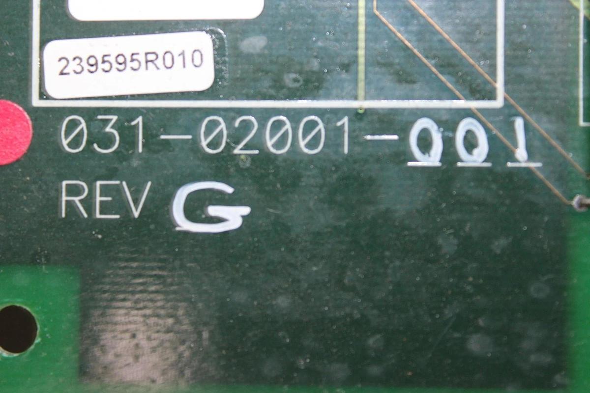 Used YORK CHILLER LOGIC CONTROL CIRCUIT BOARD 031-02001-001 REV. G *WARRANTY*