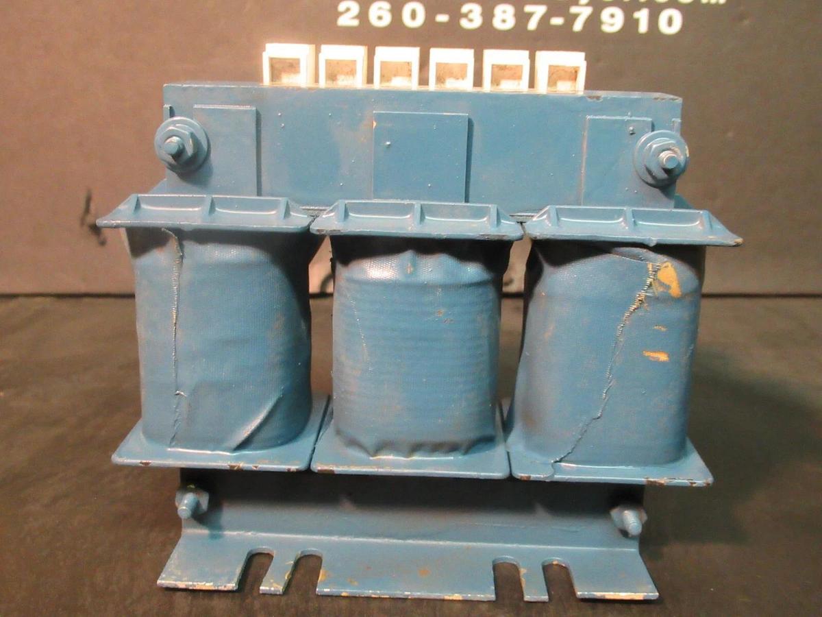 Used ALLEN BRADLEY 3 PH REACTOR CAT# 1321-3R12-B P/N: 178562 2.5 mH 12 AMP 600 V MAX