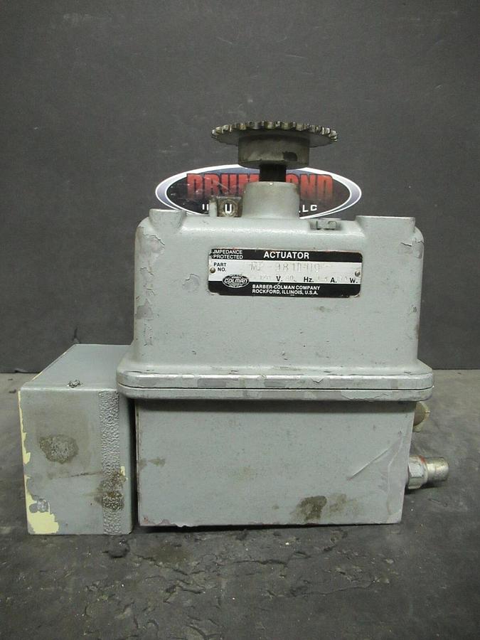 Used BARBER COLMAN HIGH TORQUE ACTUATOR MOTOR MP-9810-119 120 VAC 110 WATTS 1.8 AMPS