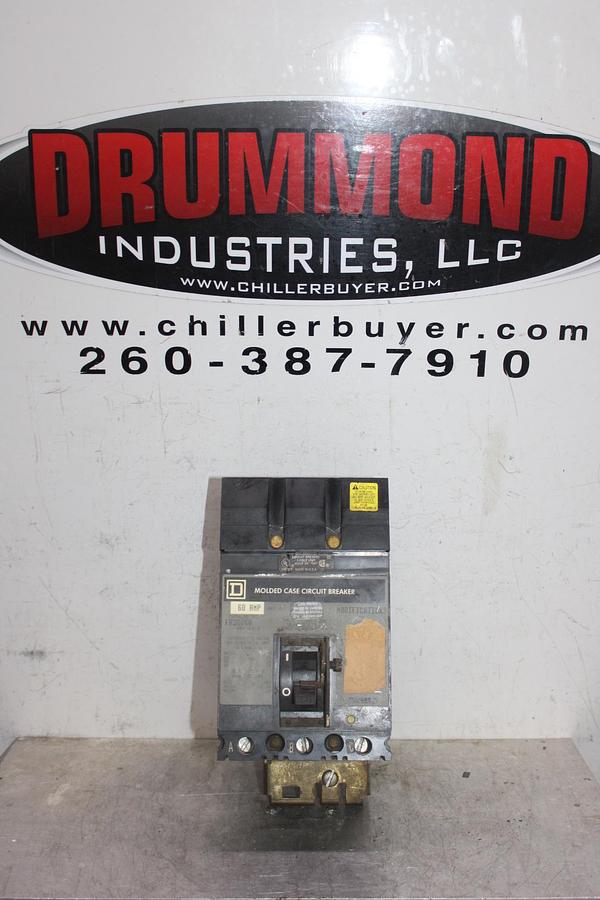 Used SQUARE D I-LINE CIRCUIT BREAKER FH26020AB 20 AMP 600 VAC 2-POLE
