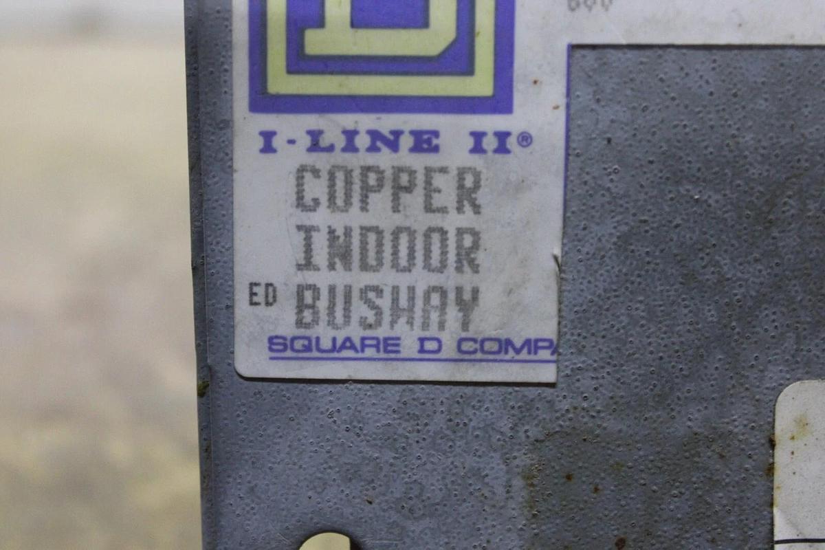 Used SQUARE D COPPER I-LINE II INDOOR 16" BUSWAY FEEDER 600V 2000A 3P4W FLANGED END