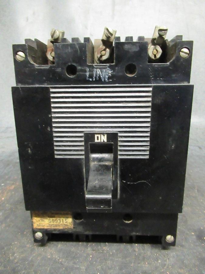 Used 15 AMP SQUARE D BREAKER 999315 600 VAC 3 POLE W/ LUGS **WARRANTY INCLUDED**